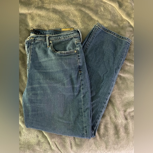 Levi's Blue Straight Boyfriend Jeans - Picture 2 of 8